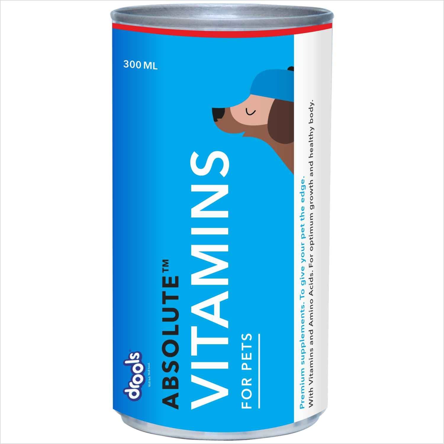 Drools Absolute Vitamin Syrup- Dog Supplement, 300ml